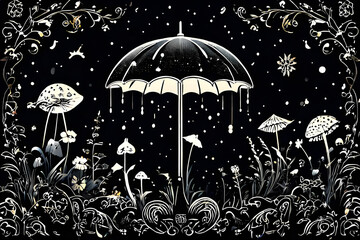 Fototapeta premium umbrella. Generative AI