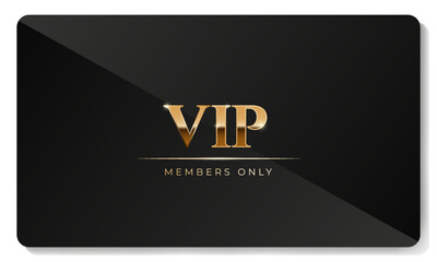 Premium VIP card with gold elements in black color. Vector