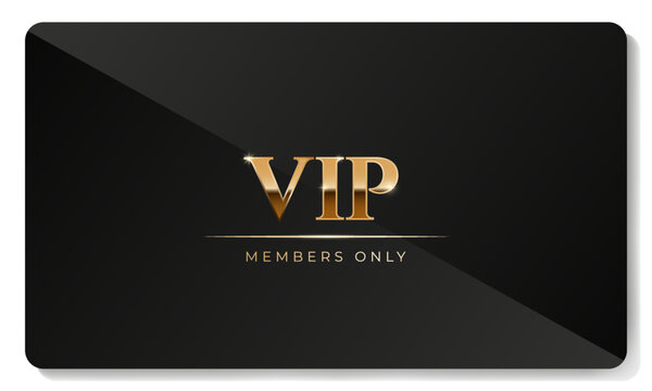 Premium VIP card with gold elements in black color. Vector