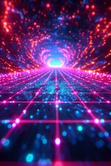 未来的な光の幾何学模様背景