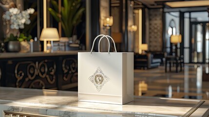 Hotel Lobby Paper Bag | Billboard mockup | Landscape mockup