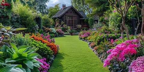 Obraz premium A Cottage Garden Path