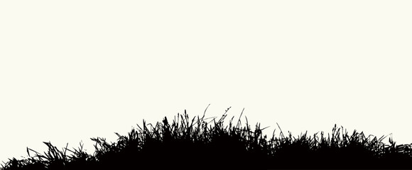 Calm autumn field. Vector drawing