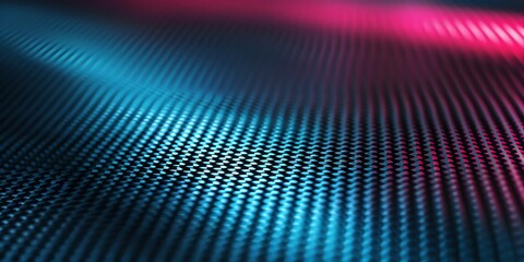 Fototapeta premium a carbon fiber background with one cyan and one Pink line, 2:1, banner website, ads banner, landing page, industrial carbon black wallpaper
