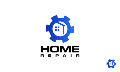 Home Repair Logo Design Template. High-quality colorful home repair, roofing, remodeling, handyman, home renovation, decor logo.