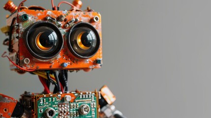 Fototapeta premium Creating homemade robotic toys using electronic parts