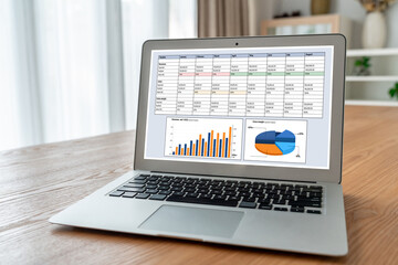 Business data dashboard provide business intelligence analytic for marketing strategy planning...