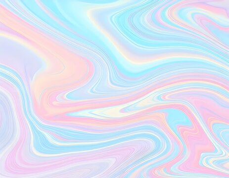 Holographic abstract background in pastel / neon color design