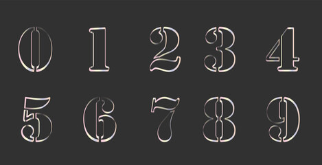 Gradient Numbers font