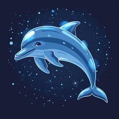 Vector_cute_Dolphin_communicating_cartoon_vector