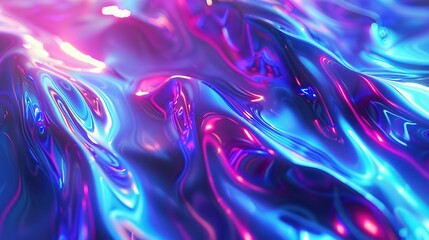 Bright Abstract Background in Blue and Purple Light System with Flowing Forms and Gradient Colors