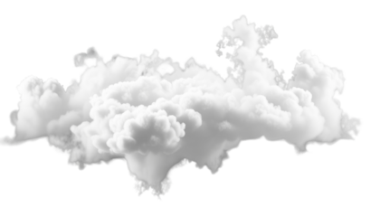 Isolated cloudy atmosphere relaxing shapes on transparent backgrounds 3d rendering png