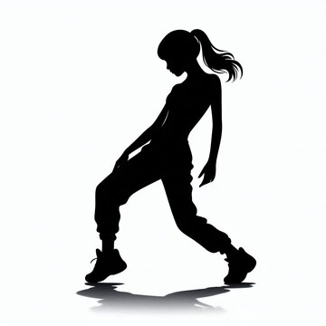 recommend clip art: black silhouette of a man dancing solo