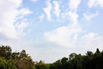 Blue Sky With Huge White Clouds