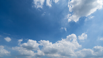 Blue sky with clouds on a clear day