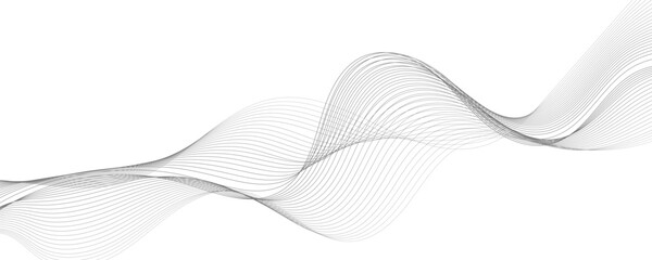 Vector abstract background with dynamic waves, lines and particles.	
