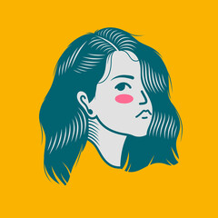 Character design avatar flat minimalist 19