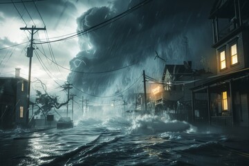 Severe storms and hurricanes becoming more frequent and intense as a result of global warming, posing greater risks to communities worldwide.