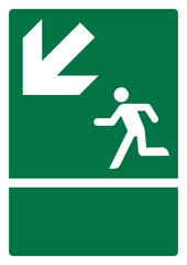 iso emergency and first aid safety signs evacuation route your custom message here portrait size a4/a3/a2/a1