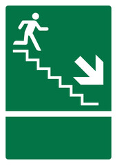 iso emergency and first aid safety signs evacuation route your custom message here portrait size a4/a3/a2/a1