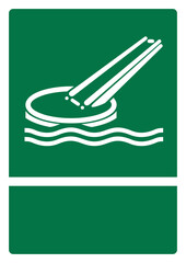 iso emergency and first aid safety signs marine evacuation slide  your custom message here portrait size a4/a3/a2/a1