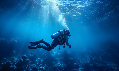 scuba diver in the sea