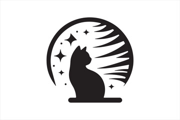 cat silhouette icon vector illustration