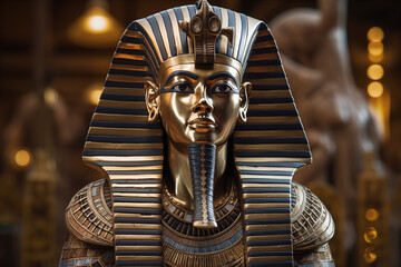 Bust of Pharaoh Ramses 2 Ancient Egypt. Egyptian civilization. Topics related to ancient Egypt. History of the pharaohs.