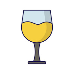 wine glass icon with white background vector stock illustration