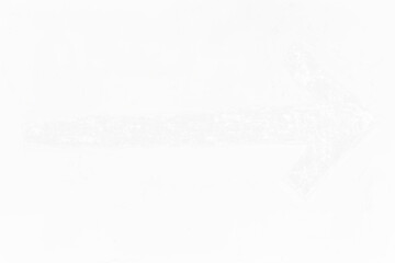 white arrow showing direction isolated