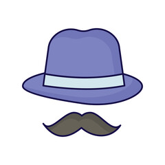 hat icon with white background vector stock illustration