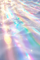 Obraz premium 虹色に輝く光と白い背景