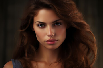 Fototapeta premium Expertly crafted image showcasing a beautiful face.