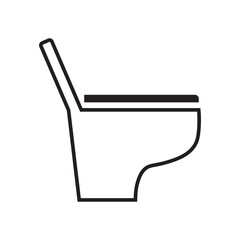 Restroom closet sign isolated icon graphic vector	