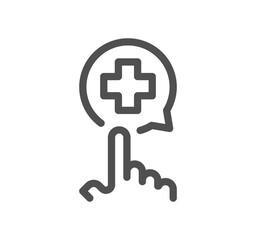 Fototapeta premium Healthcare and medicine related icon outline and linear vector. 