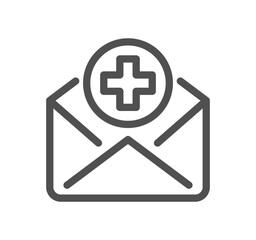 Healthcare and medicine related icon outline and linear vector.
