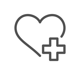 Healthcare and medicine related icon outline and linear vector.
