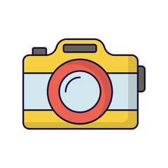 photo camera icon with white background vector stock illustration