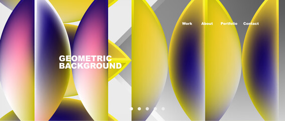 Minimal geometric web site page template design. Vector Illustration For Wallpaper, Banner, Background, Card, Book Illustration, landing page