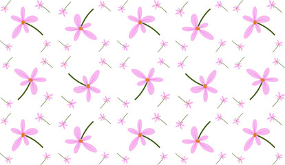seamless pattern with pink flowers