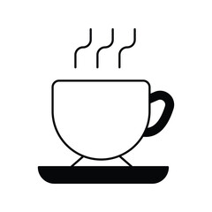 coffee cup icon with white background vector stock illustration
