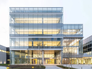 Obraz premium Glass curtain wall building exterior