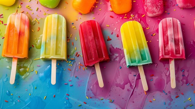 Colorful popsicles