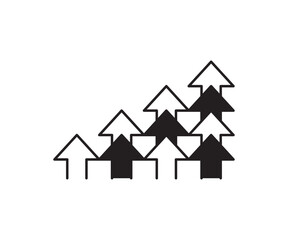 Fototapeta premium Abstract arrow logo icon symbol for business and company