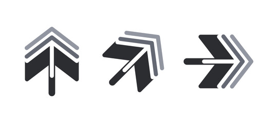 Abstract arrow logo icon symbol for business and company