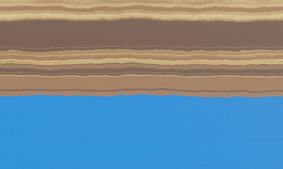 Groundwater cross section. Sedimentary strata.