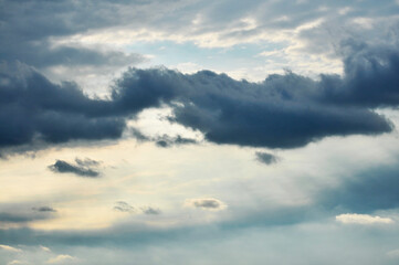 sunset over the clouds
