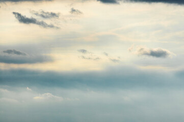 sunset over the clouds