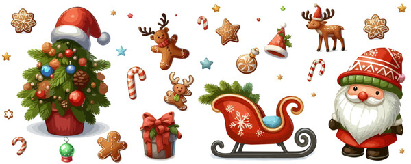 Christmas seamless pattern with a set of winter comfort elements. Festive packaging.