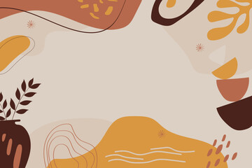 Hand drawn abstract terracotta background